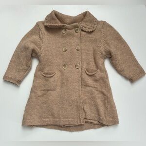 Edgehill Collection Knit Coat in Tan, Girls Size 18M